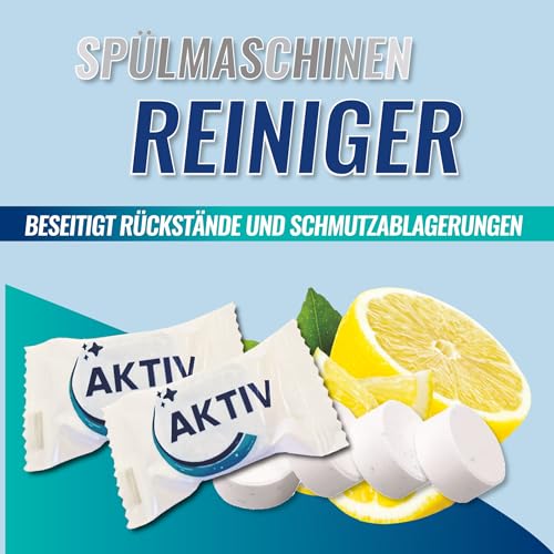 Aktiv 24x Spülmaschinenreiniger Tabs extra stark gegen Geruch & Kalk | Geschirrspüler Reiniger mit Formel für Tiefenreinigung | Hygiene Reinigung 1 Jahres Vorrat 2