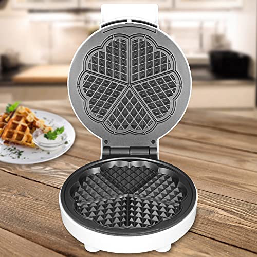 Waffeleisen elektrisch rund 1000W weiß Waffelmaker Waffelmaschine Waffle Cone Maker Waffel Automat Herzwaffeln – Bild 5