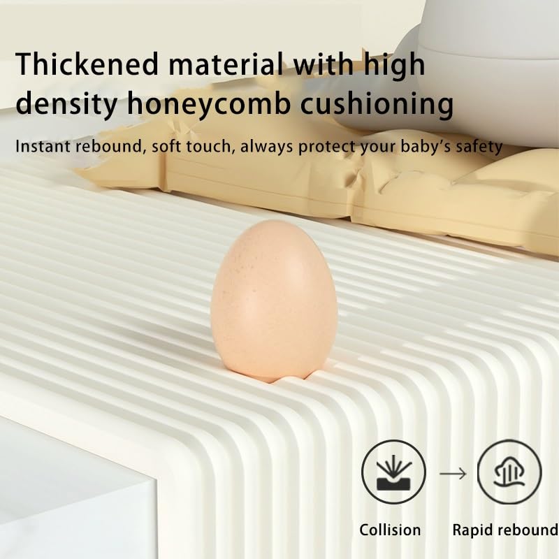 Tisch-Eckenschützer Sicherheitskante, Eckenschutz for Babykanten, Mehrfarbig, mehrere Größen, Selbstklebender Schaumstoff(White,Flat1m(3.3ft))