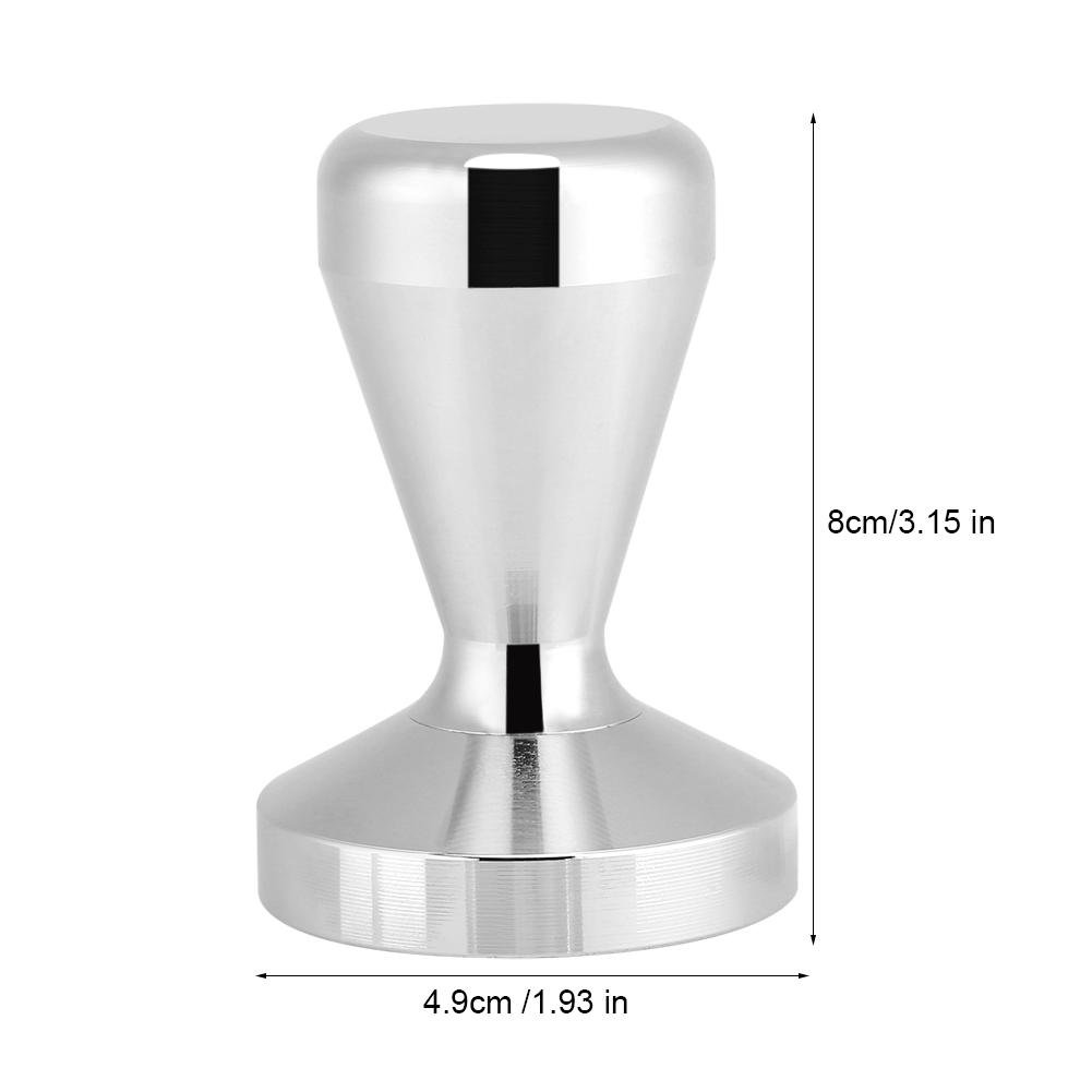 Pressino per Caffè in Acciaio Inossidabile Tamper di Caffè Espresso in Manico Antimuffa in Acciaio Inossidabile da 57,5 mm / 49 mm (49 mm)