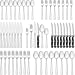 Terlulu 36 teiliges Edelstahl Besteckset mit Steakmesser, Besteck Set...