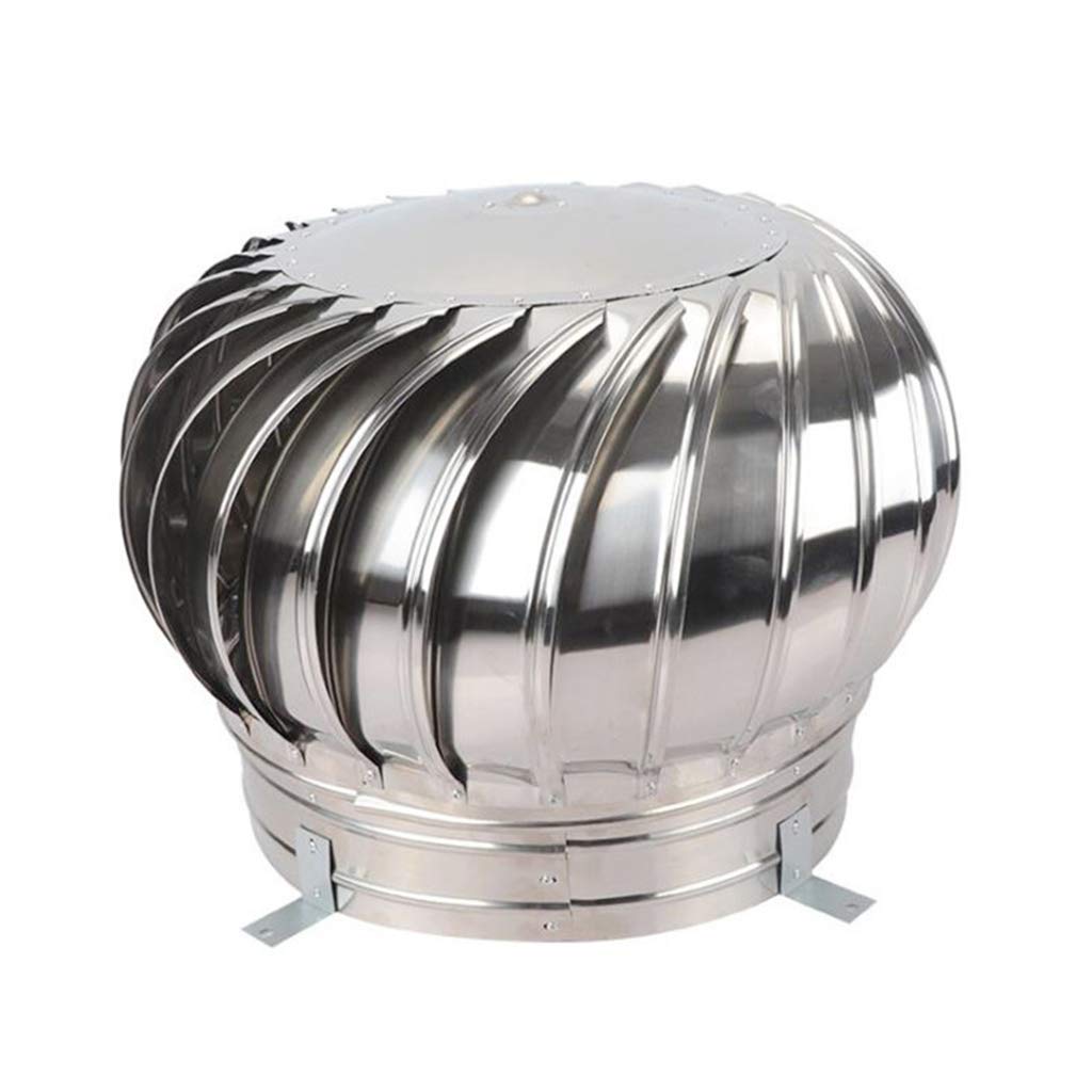 KGLHJDY Rotating Chimney Cowl Cap, Stainless Steel Vent Cowl Rotating Spinner Anti-Downdraught, for Chimneys and Exhaust Vents Chimney Pots,200mm