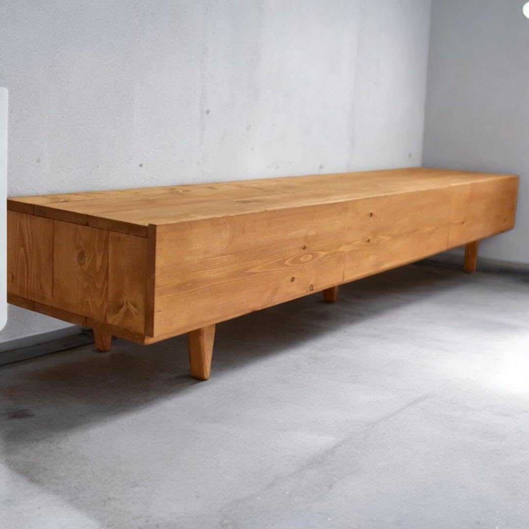 Amazon｜180㎝ オーク色テレビボード 無垢｜ローボード・テレビ台