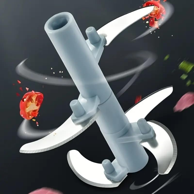 Image of Manual Food Chopper Hand Pull Garlic Crusher - Portable Vegetable Cutter for Onion, Chili, Nuts, Ginger, Salad - Mini Handheld Blender Mixer with Stainless Steel Blades - Kitchen Gadget for Home