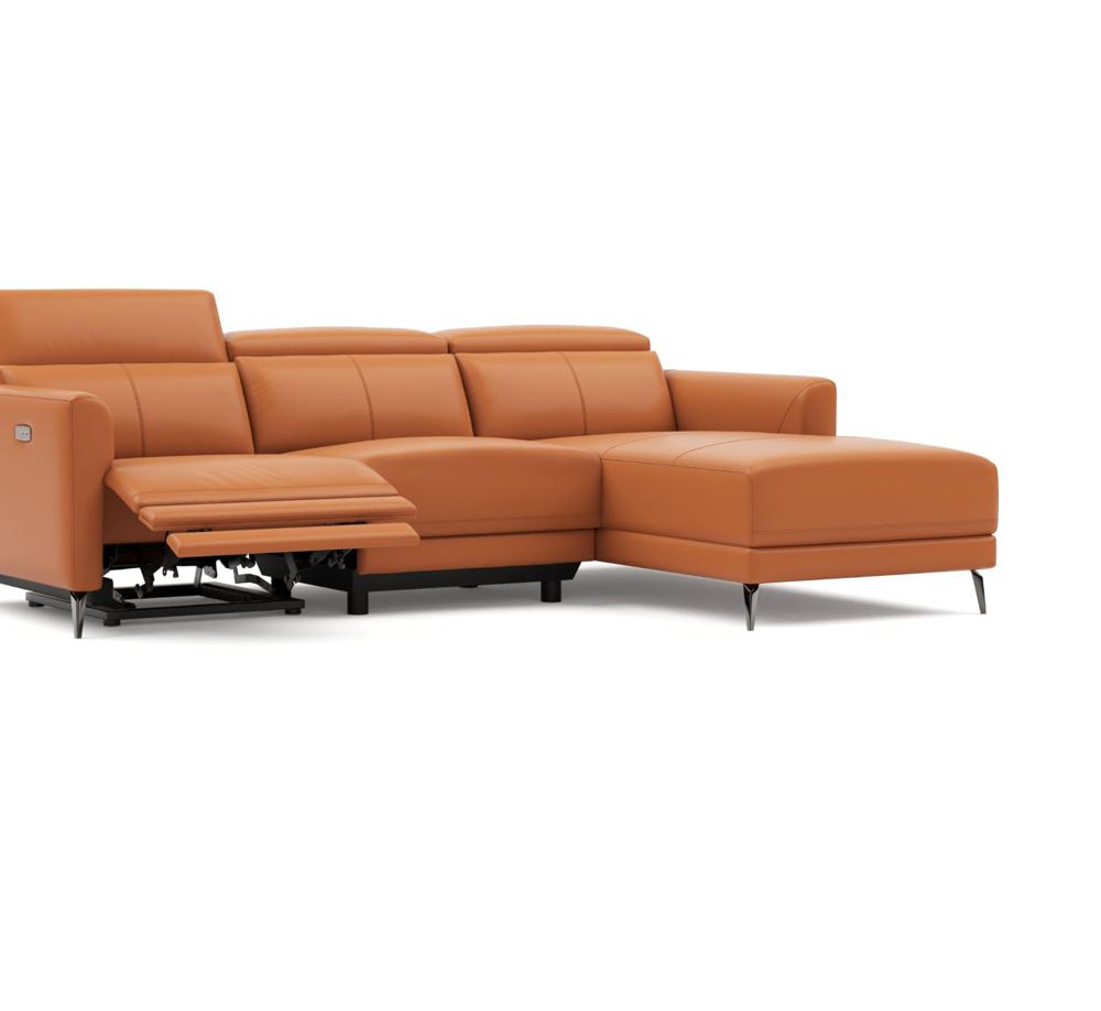 Amazon.com: Valencia Andria Reclining Sectional Leather Sofa Right