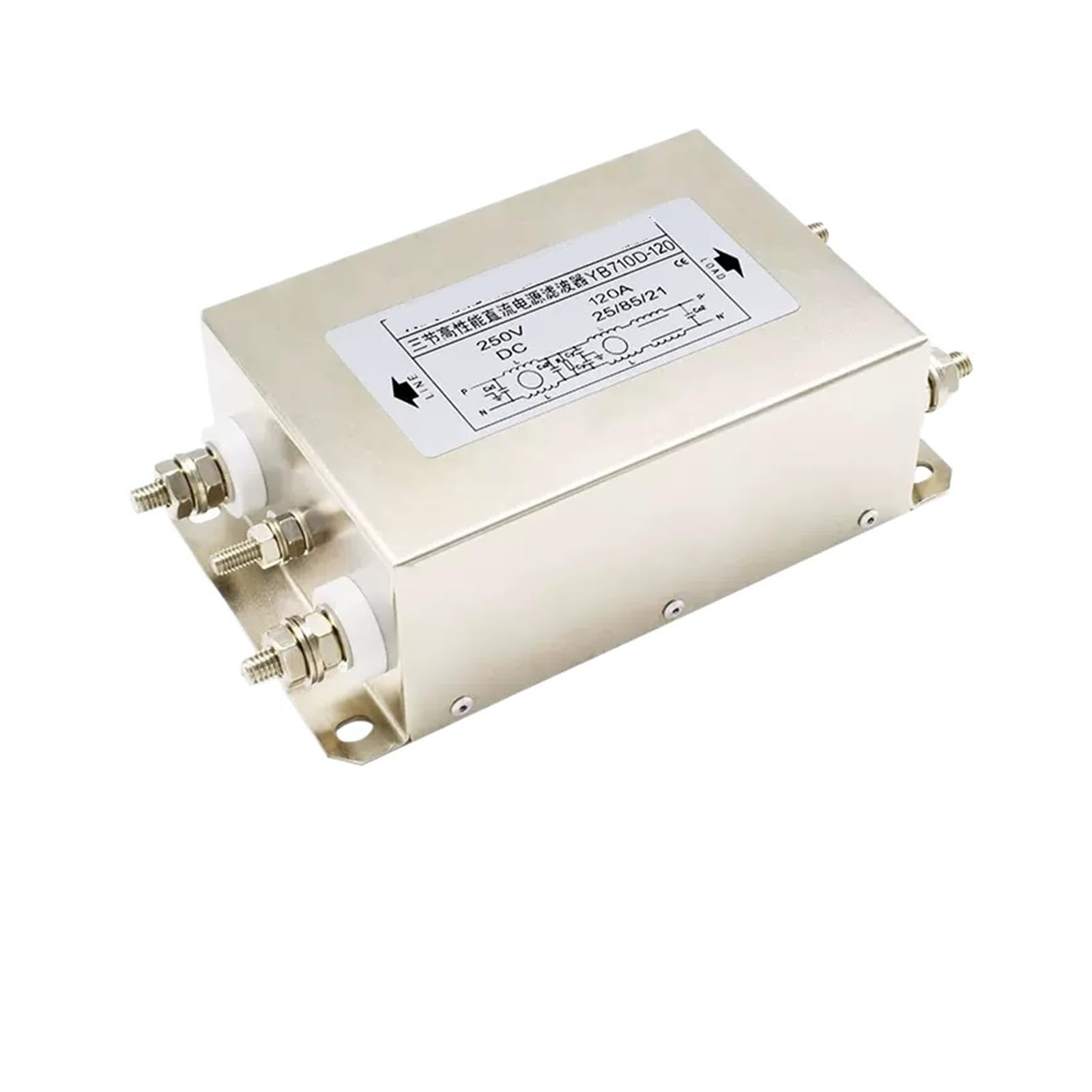 Filtre d'alimentation CC YB710D-120A à trois sections pour tension 12V et 24V