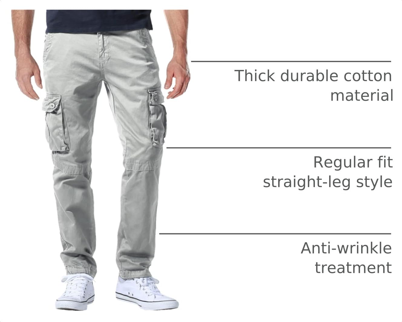 Match Mens Casual Cargo Pants product thumbnail 6