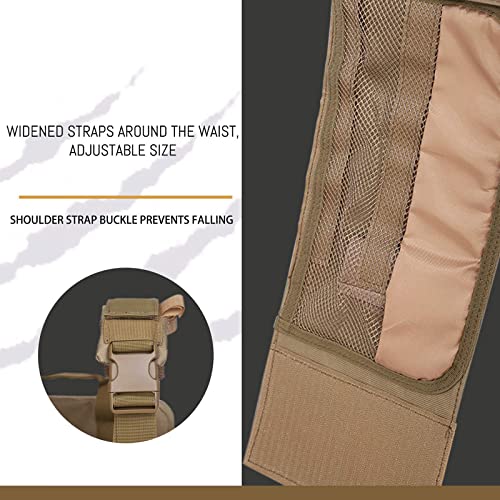 Dmaip Vest Adjustable Breathable Modular Chest Set Vest For Outdoor Sports Khaki #TOP3