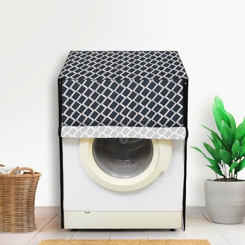 Image of Lithara Front Load Fully Automatic Washing Machine Cover for LG, Samsung, IFB, Whirlpool, Suitable for 7 kg & 7.5 KG - Waterproof, Dustproof Cover (Print-11)