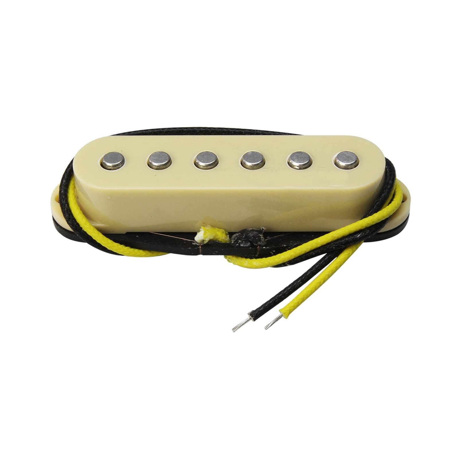 Zestaw odbioru Alnico 5 Single Coil Pickup Gitara Płaskie przetworniki zachowują równowagę głośności struny (Color : Yellow Bridge)