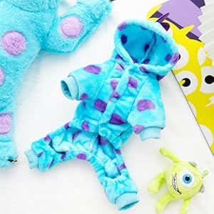 Dinosaur Dog Clothes for Small Dog Girl Boy,Fleece Winter Puppy Hoodies with Leash Ring,Cold Weather Coat for Cat,Funny Dog Dinosaur Costume for Christmas Halloween. (Blue, X-Small) Dinosaur Dog Clothes for Small Dog Girl BoyFleece Winter Puppy Hoodies with Leash RingCold Weather Coat for CatFunny Dog Dinosaur Costume for Christmas Halloween Blue X Small