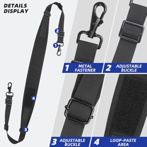 Image of Luggage Duffel Bag Shoulder Pad Universal Replacement Laptop Adjustable Shoulder Strap for Duffel Bag Strap