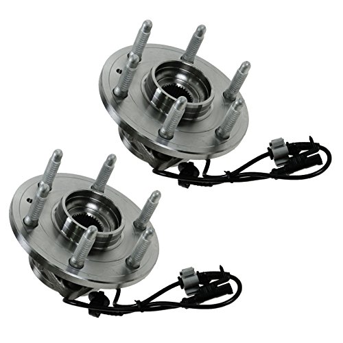 Image of TRQ Front Left and Right Wheel Bearing and Hub Assembly 2 Piece Set Compatible with 2007-2013 Chevrolet Silverado /Sierra 1500 4WD 2007-2014 Chevrolet Tahoe /Yukon /Suburban 4WD