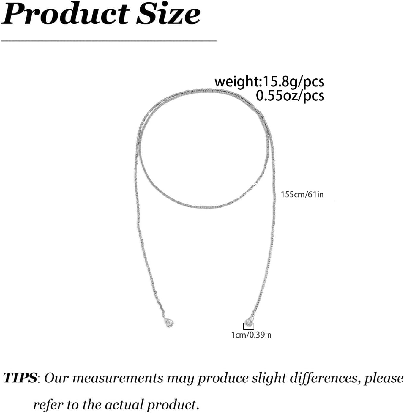 Statement Necklace for Women Rhinestone Long Heart Pendant Layered Y Necklace Gold Silver Dainty Elegant Boho Jewelry Gift - Image 6