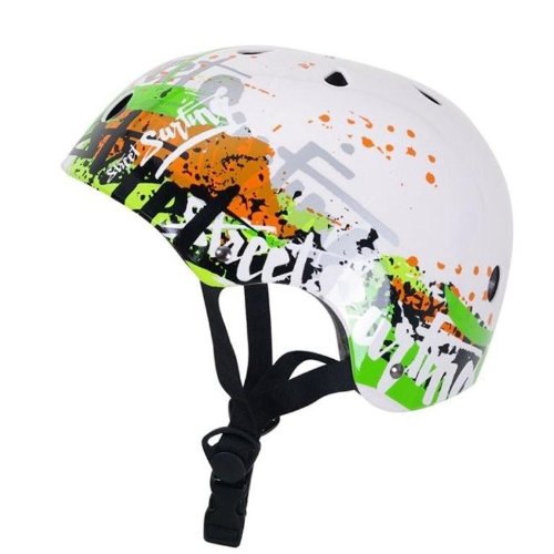 Streetsurfing Kinder Skate Helm & Protektoren Set The Wave, Graphitti