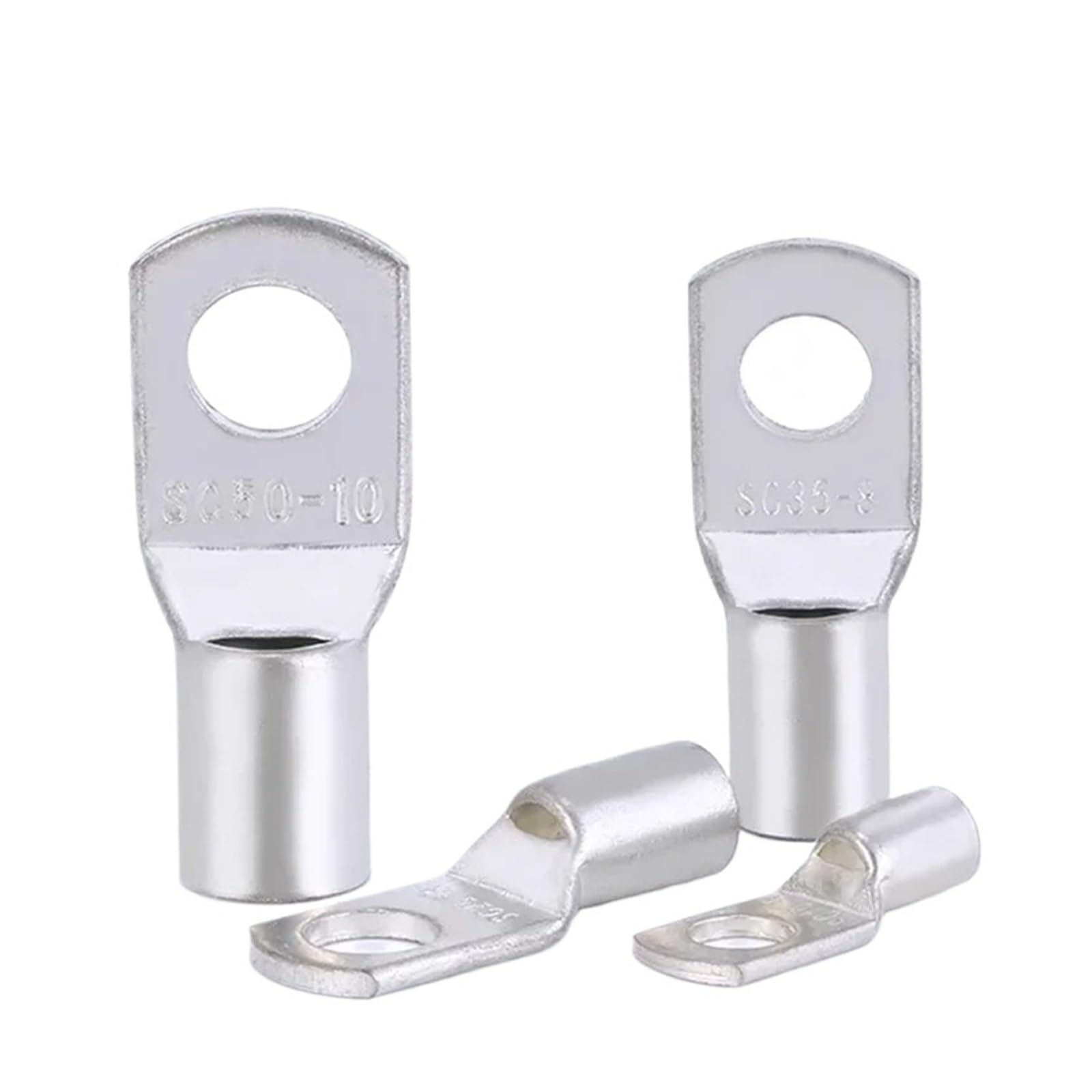 100/1000 Stück SC-Typ Drahtnasenklemme SC6 SC8 SC10 SC16 SC25 Batterieblock-Kabelschuhe aus blankem Kupfer mit Loch 6 mm 8 mm 10 mm Crimp-Stecker(1000 PCS,SC25-10)