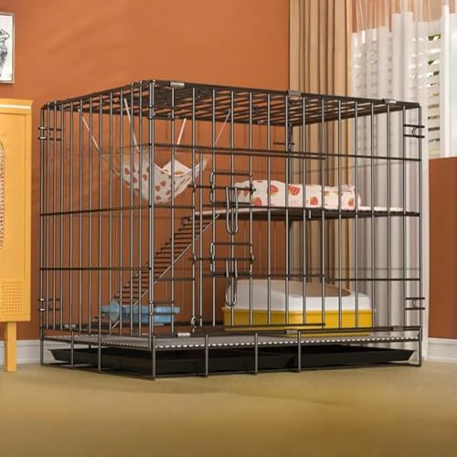 CokBlu多頭飼い対応ペットケージ 折りたたみ式猫用ケージ 犬猫両用室内用ゲージ 大きく広い快適スペース ドア付き脱走防止 取り外し可能掃除しやすいおしゃれペット用品