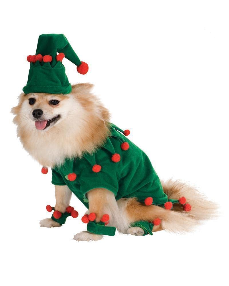 Elf Pet Costume, Medium, Green