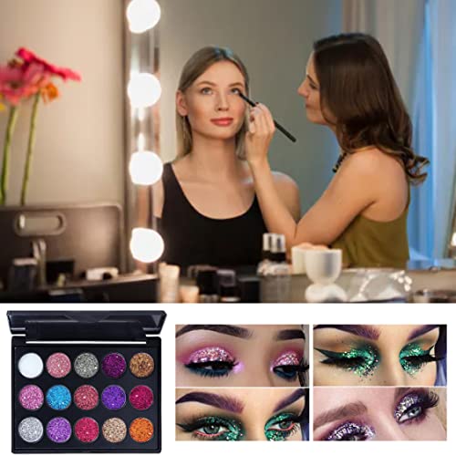 Palette di ombretto glitter 15 colori di lunga