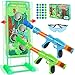 Herefun Gioco di Tiro per Bambini, Gioco di Tiro Giocattolo, Bersagli di Tiro Mobili, 2 Pistola Giocattolo ad Aria, 24 Palline In Schiuma + Occhiali Protettivi, Shooting Game Set per Ragazzi Ragazze