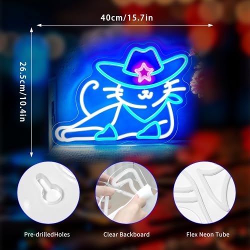 Image of Neon Sign, Cat Neon Signs for Wall Decor LED Signs Neon Light