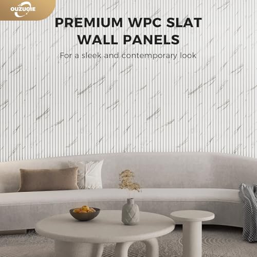 OUZUGIE WPC Acoustic Slat Wall Paneling, 8-Pack 114 x 6 Inches by OUZUGIE - Used condition - Image 2