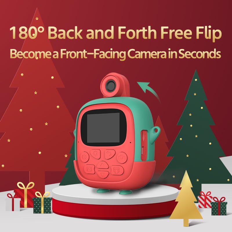 Children's camera instant photo printer, equipped with 32G card and printing paper - Image 4