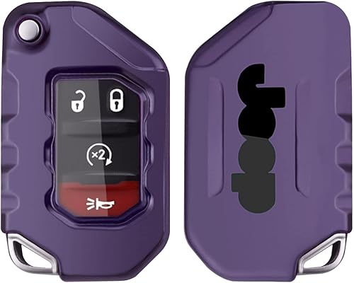 Miniatura 6 de Xotic Tech - Carcasa completa de TPU para llavero de TPU compatible con Jeep Gladiator JT Sahara JLU Wrangler JL JLU Rubicon 2, 3, 4 botones y llave