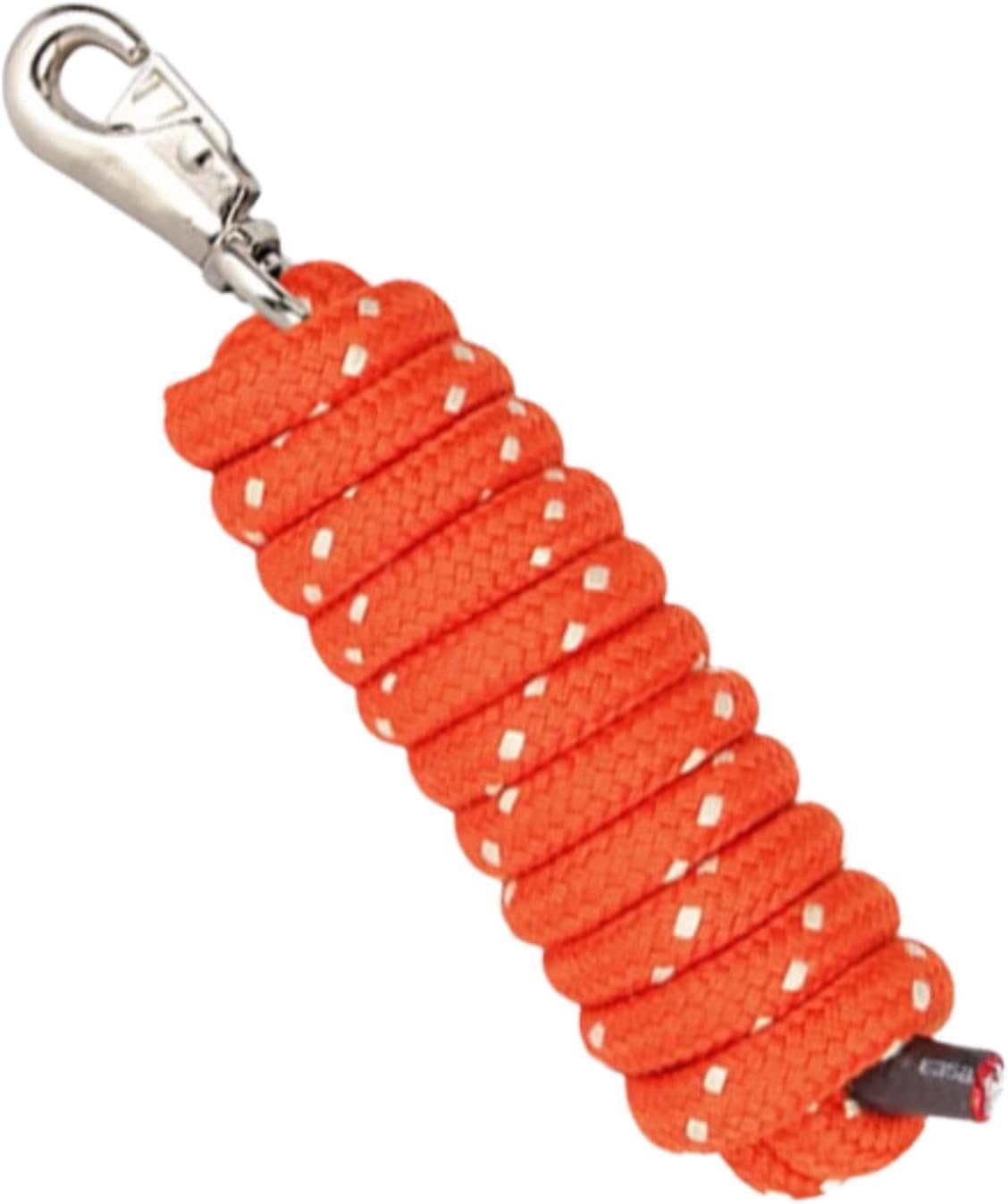 Horse Rope Leash on Halter Or Harness with Swivel Hook Horse Rope, Orange