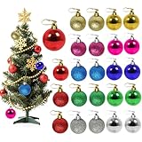 24-Pack Christmas Balls Decoration - Shatterproof Christmas Ornaments Christmas Tree Decorations, Hanging Christmas Tree Balls for Holiday, Party Wreath, Wedding(Red, Blue, Pink, Gold, Silver, Green)