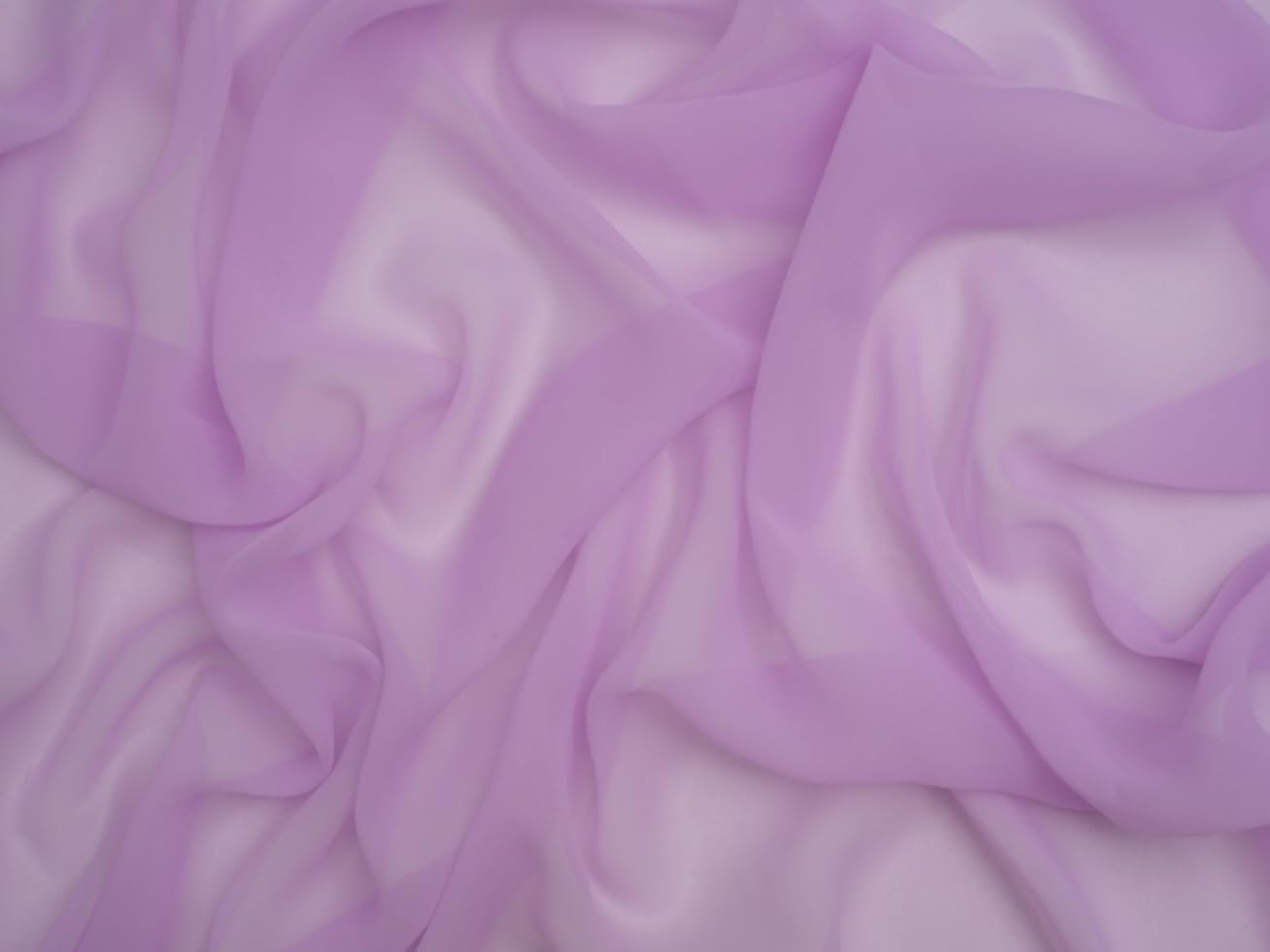 Minerva Core Range Sheer Chiffon Fabric Lilac - Lightweight & Suitable for Dressmaking - Approx Width: 150cm / 60" - Sold per metre