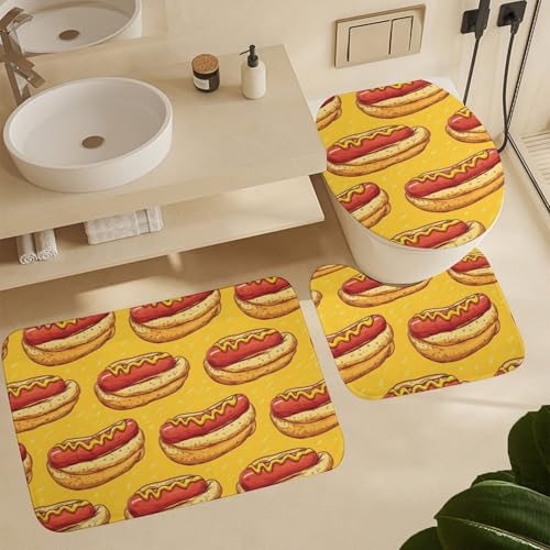 Cortina de ducha y alfombras protectoras para evitar salpicaduras en el baño 7