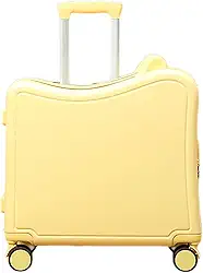 Mala de Viagem para Crianças, Tamanho de Mão, Silenciosa, com Rodas, 20 Polegadas, Carrinho de Bagagem de Viagem, Bagagem para Aviões de Negócios, Men, Amarelo
