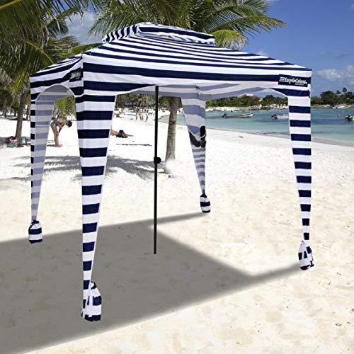 EasyGo Cabana 6' X 6' Beach & Sports Cabana Stays Cool & Comfortable - Easy Assembly - Large Shade Area-Elegant & Classy