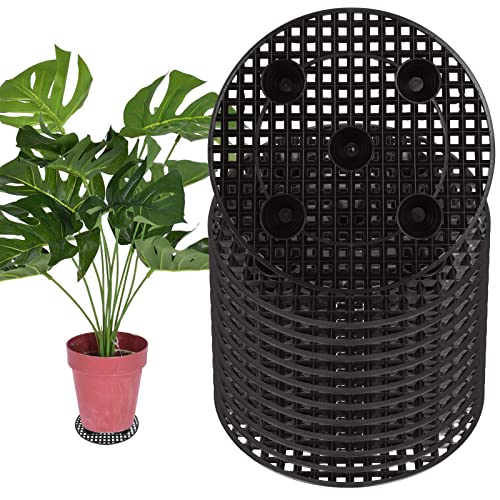 EATHEATY Paquete de 12 soportes de plástico para plantas de 12 pulgadas, elevador de macetas, protectores de cubierta, uso en interiores y exteriores