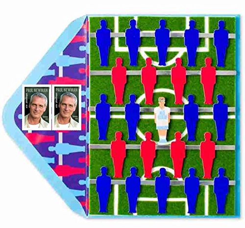 Papyrus Handmade Foosball Table Dad Father's Day Card with Paul Newman Forever Stamps Bundle - However you spin it you're the best dad ever! Happy Father's Day