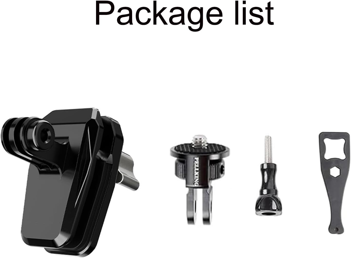 PellKing Motorcycle Windshield Aluminum Alloy Clip for x5/X4/X3/X2,Motorcycle Windshield Camera Clamp with Aluminum Alloy 1/4" Adapter,Motocycle Mount for GoPro Hero 13 12 11 10 9 8