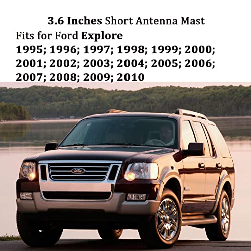Amfrne Short Performance Antenna For 1994-2009 Ford Mustang, 1995-2010 Ford Explore, Perfect Replacement Black 3.6 Inches Aluminum Radio Antenna thumb #4