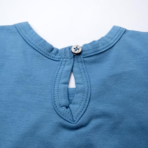 Image of HonestBaby Baby-Girls 5-Pack Puff Sleeve T-Shirts 100% Organic Cotton Baby, Toddler, Little Kid, Girl