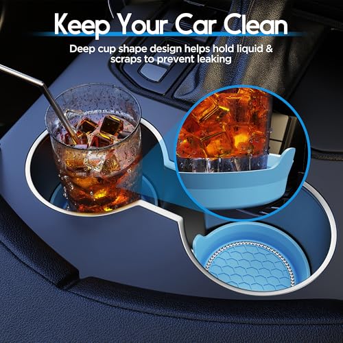 Image of Amooca 4-Pack Car Cup Holder Coaster Bling Crystal Rhinestone Car Interior