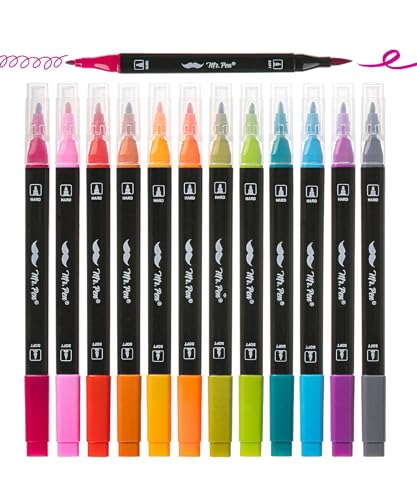 Mr. Pen Dual Tip Brush Pens (12 pcs)