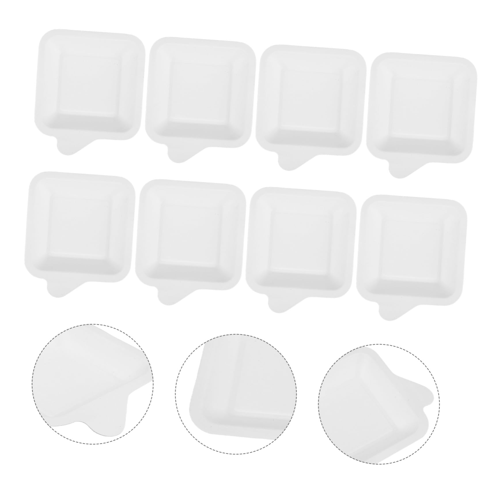 UKCOCO Platos de Papel Cuadrados para Pastel y Postres 100 Piezas Blanco