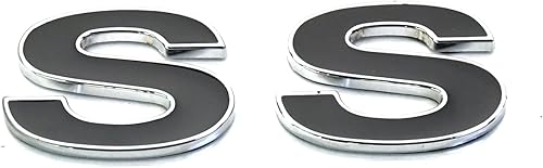Miniatura 1 de SSDD 2 emblemas de guardabarros SS de repuesto para insignia Camaro SLP SS 96-02, nueva reproducción 12369966R (negrocromo) CH-SS