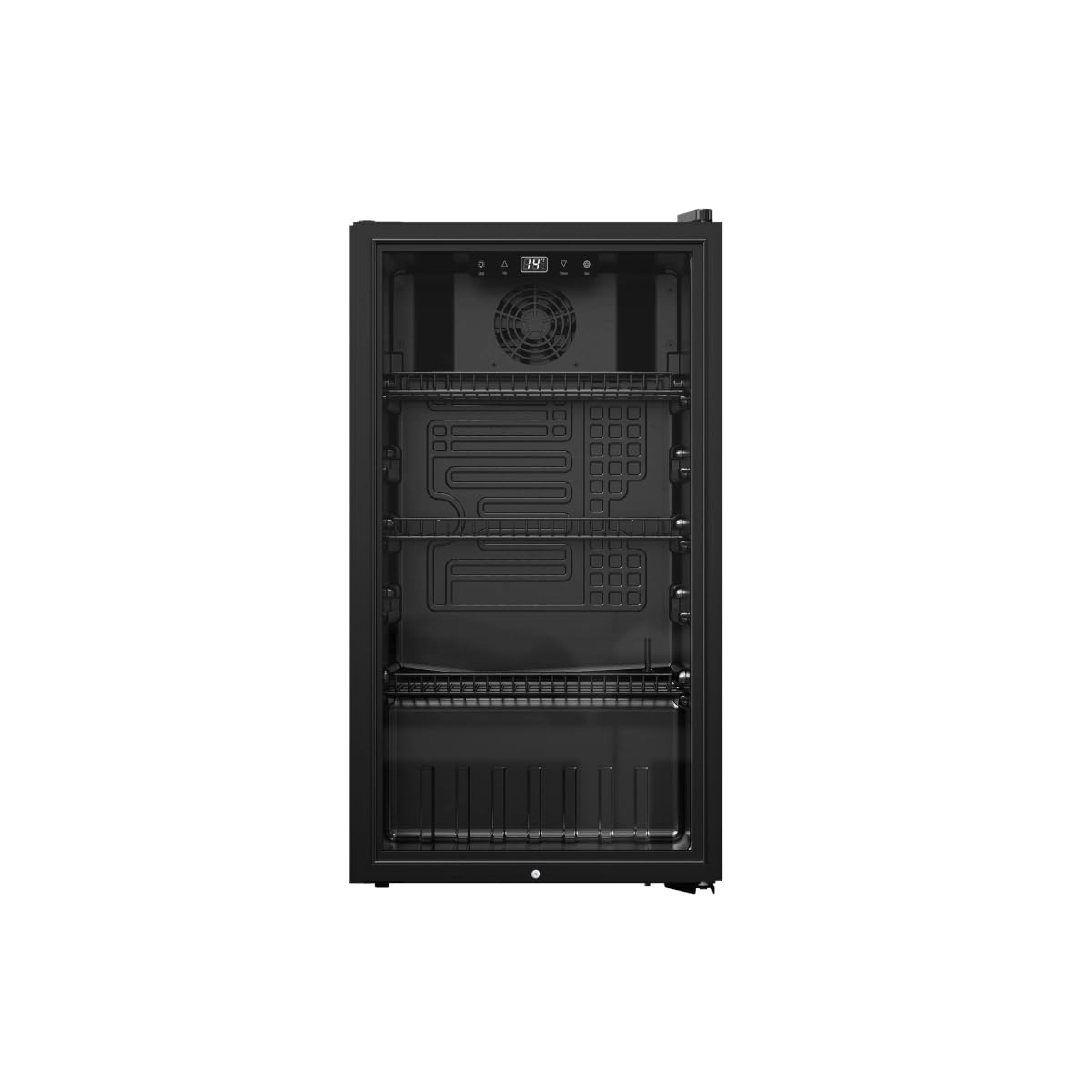 PKM GKS83B Flaschenkühlschrank 89 L Display Touch Control Umluft-Kühlung Blaue LED-Beleuchtung