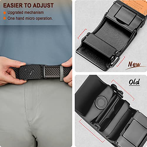 Image of BULLIANT Men belt 2Pack,Leather Ratchet Belt for Gift Men Dress Casual Jeans 1 3 /8 inch,Cut for Fit