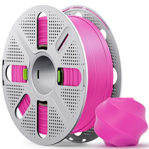 MarsWork PLA Basic Pre-Dried Filament with Quick-Swap Reusable Spool 1kg (2.2lbs) 1.75mm 3D Printing Filament Compatible with Bambu Lab 3D Printers Magenta