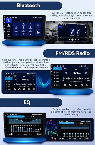 Image of 6+128G 8 Core Android 15 Car Radio Stereo for Hyundai Tucson IX35 2010-2015 with Wireless CarPlay Android Auto, 10.1'' Touchscreen with WiFi GPS Mirror Link Bluetooth FM RDS DSP EQ SWC Backup Camera