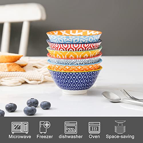 Kitchentour Porcelain Mini Bowls, 3.5 Oz Dessert Bowls Dipping Bowls For Ice Cream, Fruit, Nut, Condiment, Ceramic Souffle Dishes Small Side Dishes Set Of 6 #TOP5