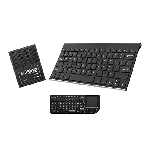 Talking Keyboards Dual Keyboard - Standard & Mini Speech Generating Wireless Portable AAC Device for Easy Communication & Travel | Ideal for Patients with Disabilities, Impairments, Post-Surgery Need