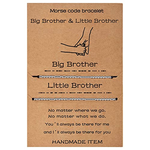 Image of Ldurian Morse Code Bracelet, Dad Mom Brother Sister Daughter Son Friend Morse Code Bracelets, Adjustable String Matching Beads Secret Message Jewelry